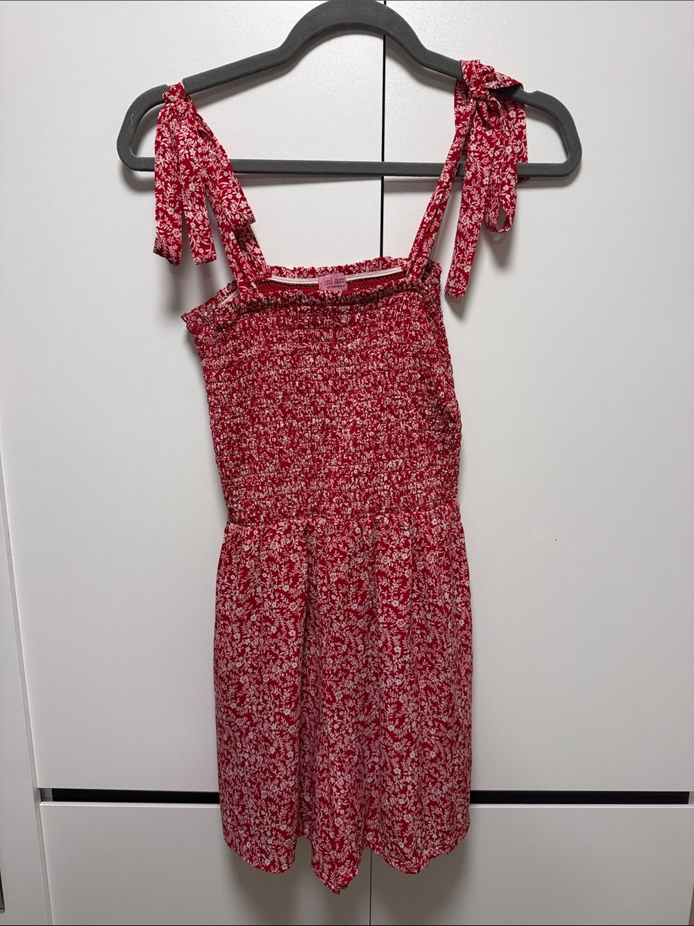 miami Red Floral Tie-Shoulder Romper